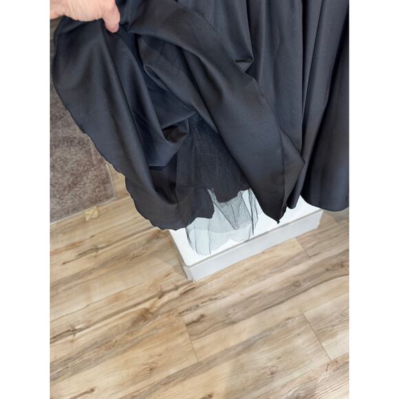 Chi Chi London Plus Size 16 Black Lace Fit Flare Dress Sleeveless Party Cocktail - Picture 5 of 6